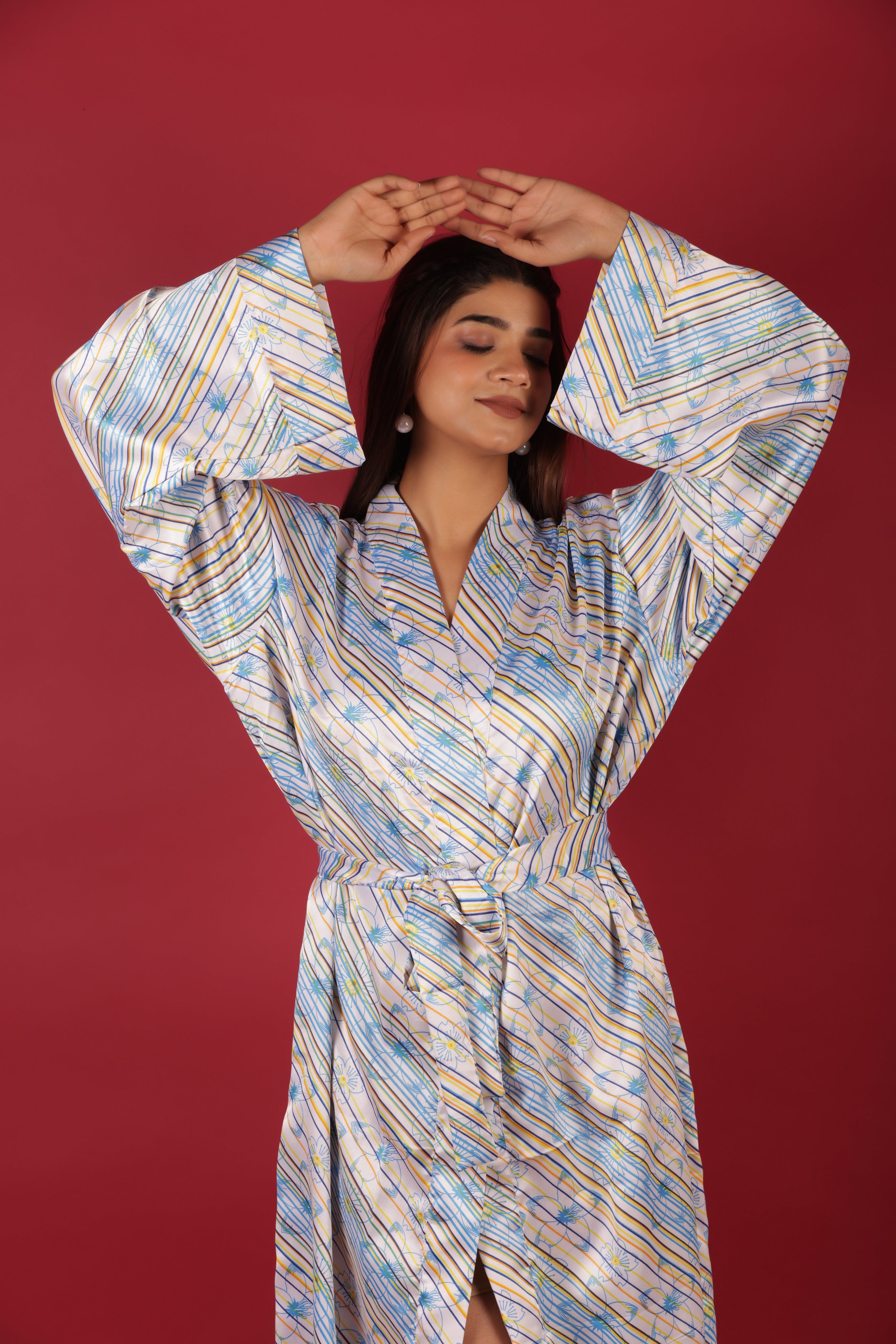 Long Satin Bridesmaid Gift Robe Dress